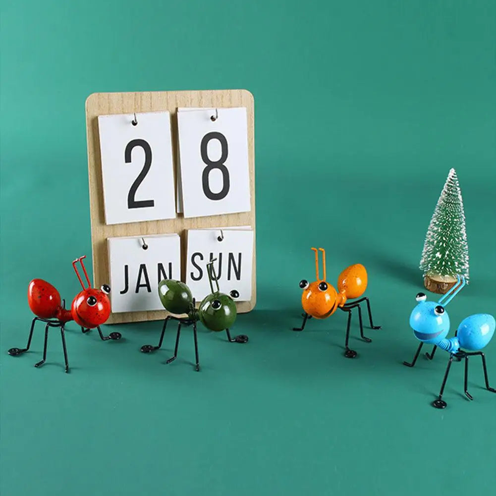 ornement mur insectes métal orange vert bleu points noirs créatif cartoon oeilletsextérieur maison jardin