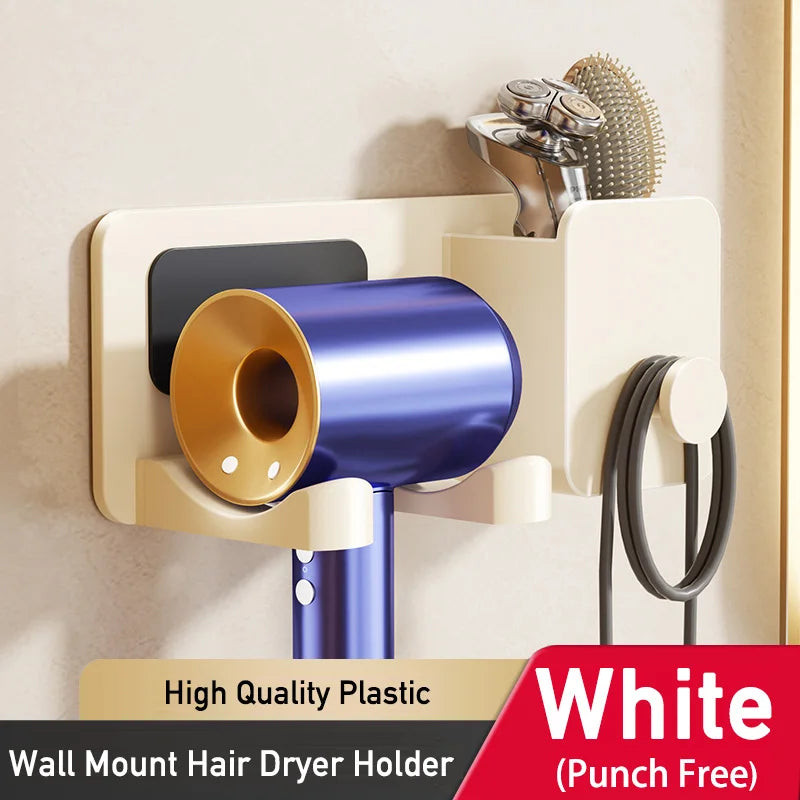 séchoir cheveux adhésif mural violet doré gris moderne aluminium laqué