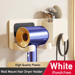séchoir cheveux adhésif mural violet doré gris moderne aluminium laqué