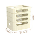 boîte rangement routeur décodeur tv gestion câbles organisateur moderne vert beige épuré