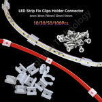 clips fixation ruban led transparent vis pratique basse tension 20mm 10mm 12mm 6mm 8mm