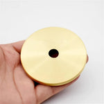disques métalliques dorés lisses brillants modernes accessoires éclairage diy abat jour fixations invisibles trou