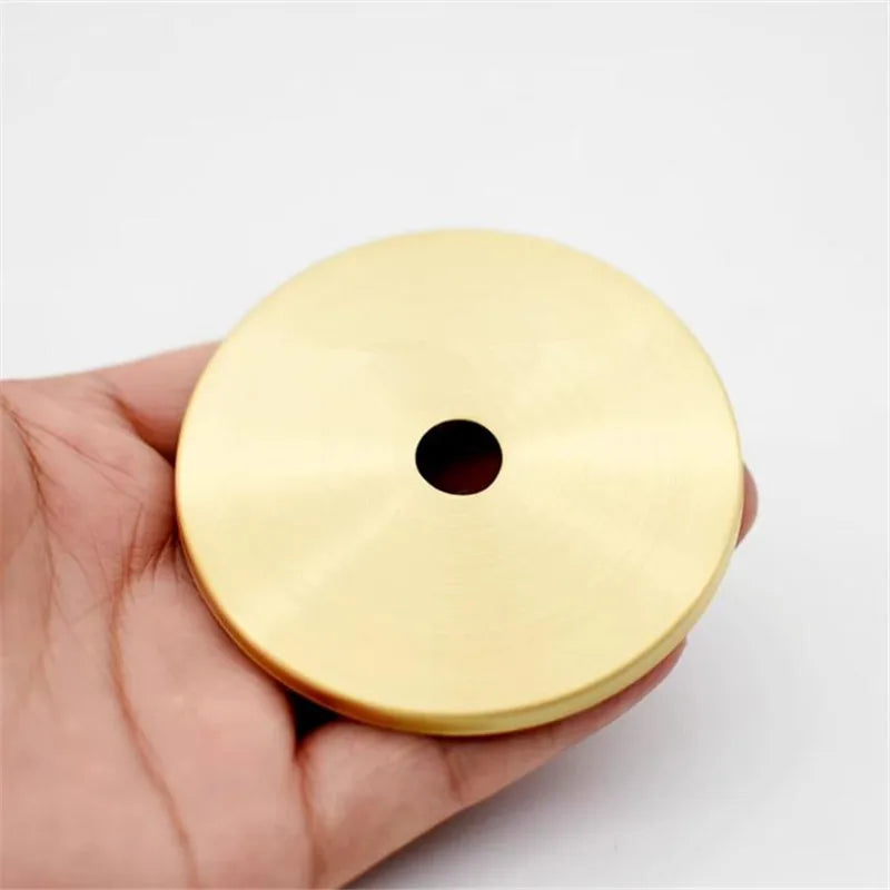 disques métalliques dorés lisses brillants modernes accessoires éclairage diy abat jour fixations invisibles trou