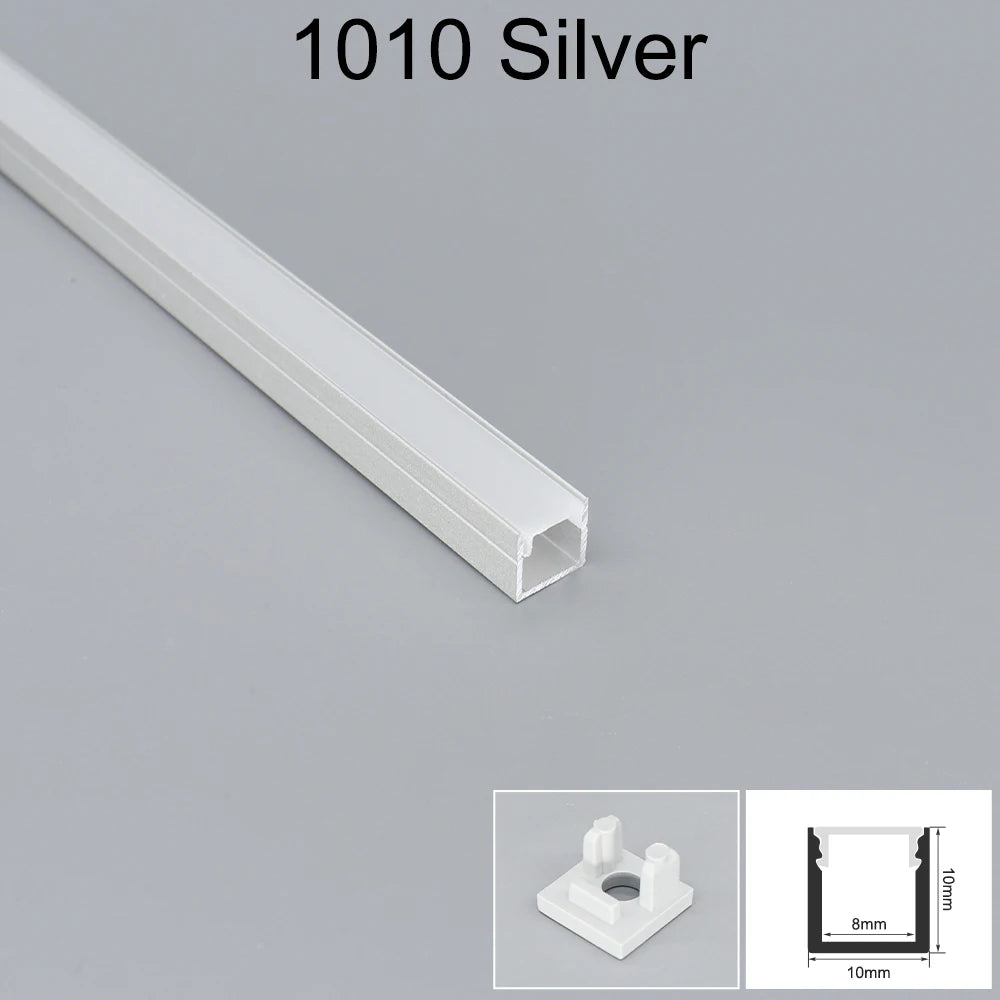 profils d'éclairage led aluminium blanc noir clips moderne 7mm 9mm 10mm 12mm