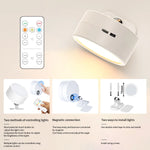 lampe murale led moderne télécommande rechargeable blanc noir 360deg rotation tactileRGBOptimal
