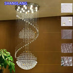 suspension lumineuse moderne cristal transparentes structure métallique grande taille facile certifiée flux lumineux élevé