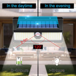 lampe solaire extérieure détecteur mouvement ip65 modes led moderne nickel brossé abs polycarbonate