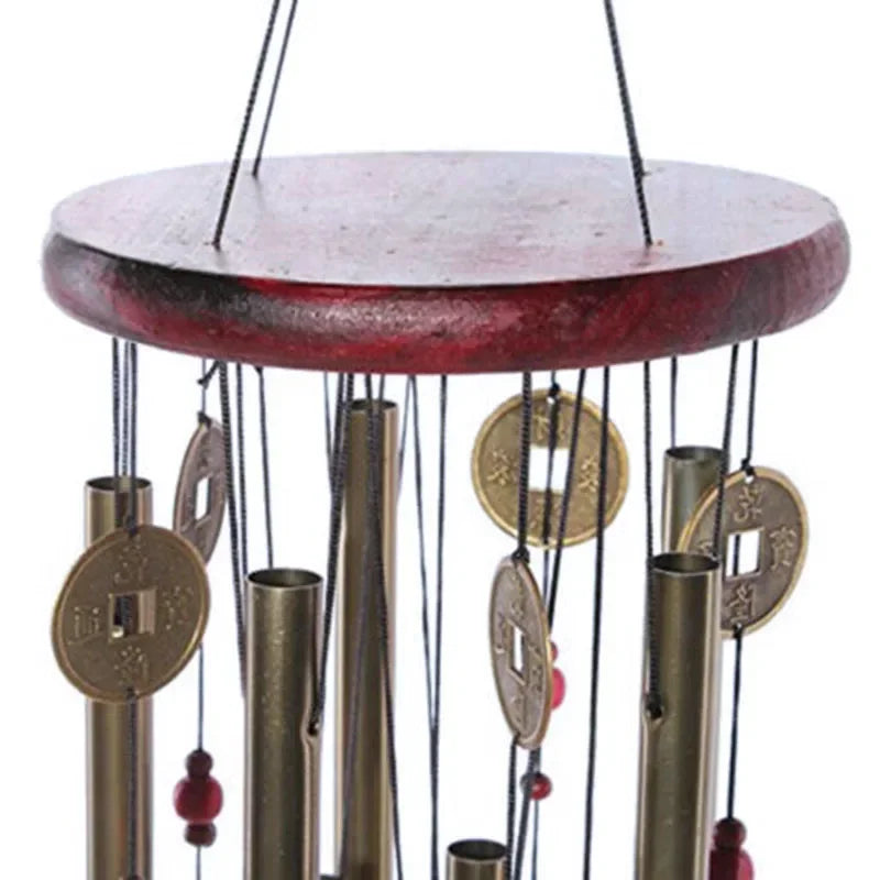 cloche vent ange doré rouge métal brillant traditionnelextérieur cloches fixé chaînes