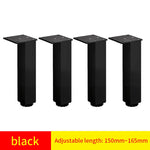 pieds meuble carrés aluminium noir armoire canapé table basse support moderne