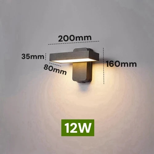 lampe murale détecteur mouvement moderne noire étanche ip65 extérieure minimaliste