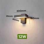 lampe murale détecteur mouvement moderne noire étanche ip65 extérieure minimaliste