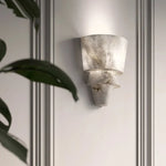 lampe murale moderne marbre blanc texture marbrée éclairage led deco fixée mur applicable cuisine