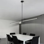lampe suspension moderne noire aluminium lisse 80cm 100cm 120cm variable