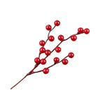 décoration noël baies rouges branches artificielles intérieur maison anniversaire festive mousse rouge blanc