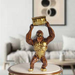 statue animale marron dorée texture bois sculptural résine articulée maison salon chambre comptoir