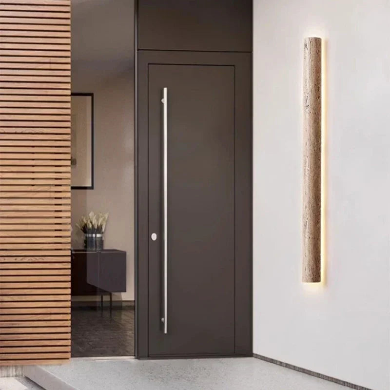applique murale moderne minimaliste pierre naturelle beige clair 3000k 4000k 6000k