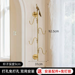 porte serviettes doré ornements floraux oiseaux classique fixations salle bain autocollant