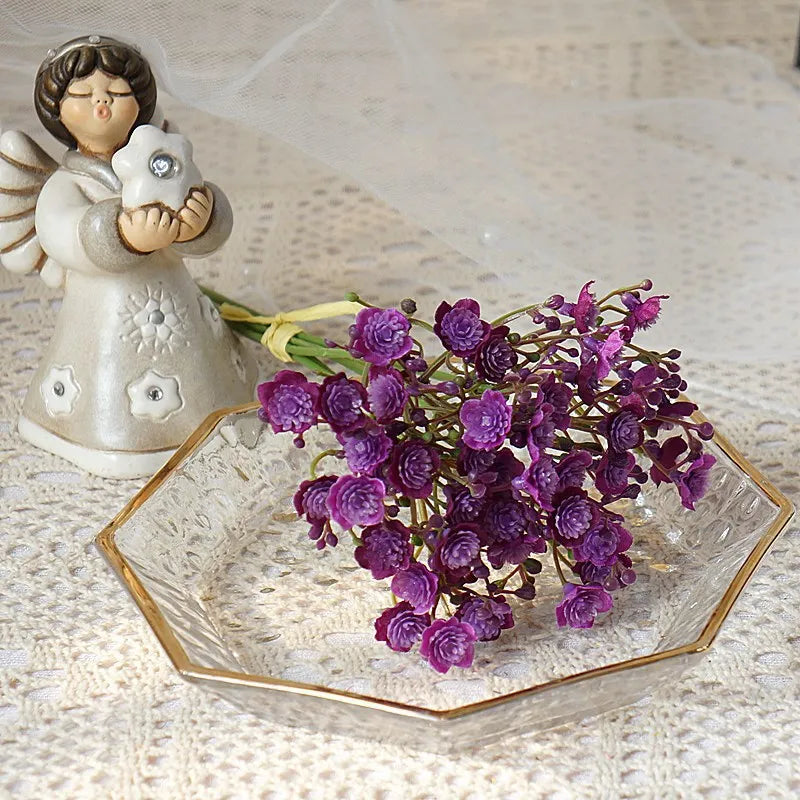 bouquets artificiels fleurs simples blanc jaune rouge rustique naturel mariage décoration tableintérieur