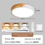Lampe LED bois moderne télécommande éclairage variable surface opaque minimaliste