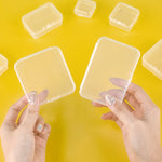 boîtes rangement transparentes plastique bijoux pince linge fils couture fraises plastique modernes pratiques