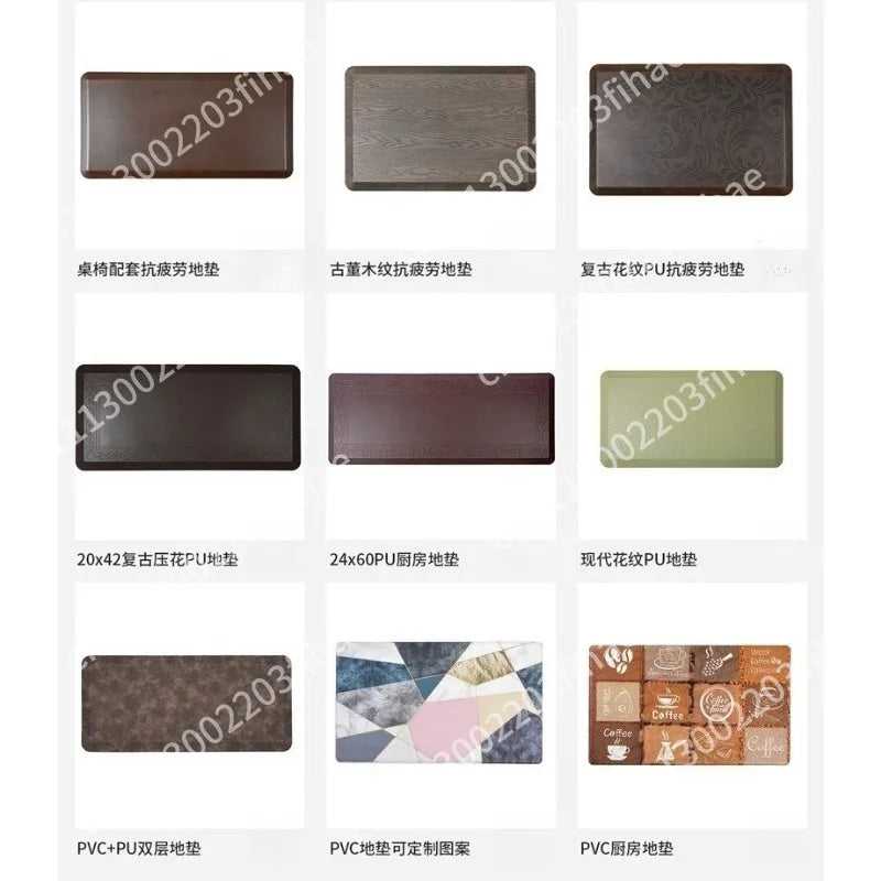 tapis sol marron foncé moderne anti fatigue imperméable uni salon chambre bain