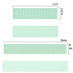 tapis vaisselle silicone anti dérapant moderne vert clair gris rayures horizontales durable clips