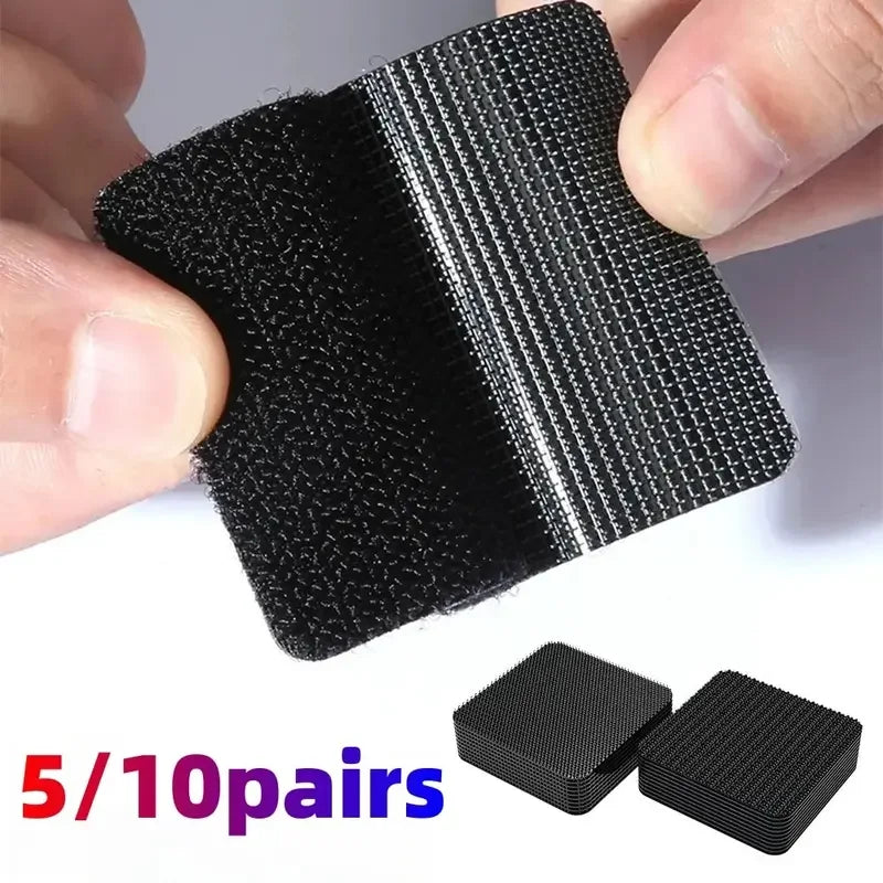 tapis sol auto agrippants noir adhésifs velcro maille fine moderne utilitaire ameublement fixations discretes
