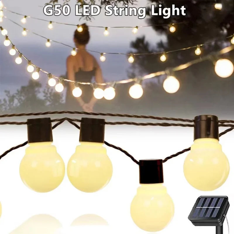guirlande lumineuse led solaire blanc transparent moderne 20 ampoules clips autonomesextérieur