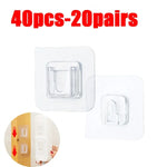 crochet adhésif transparent moderne kitchenette salle bain organisateur hooks self adhésif transparent