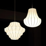 suspension lumineuse moderne blanc beige rayures verticales câble suspendu 4200K 3000K 6500K