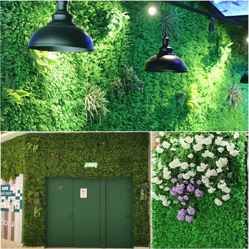 décoration murale artificielle feuilles fleurs moderne extérieure intérieure verte naturelle