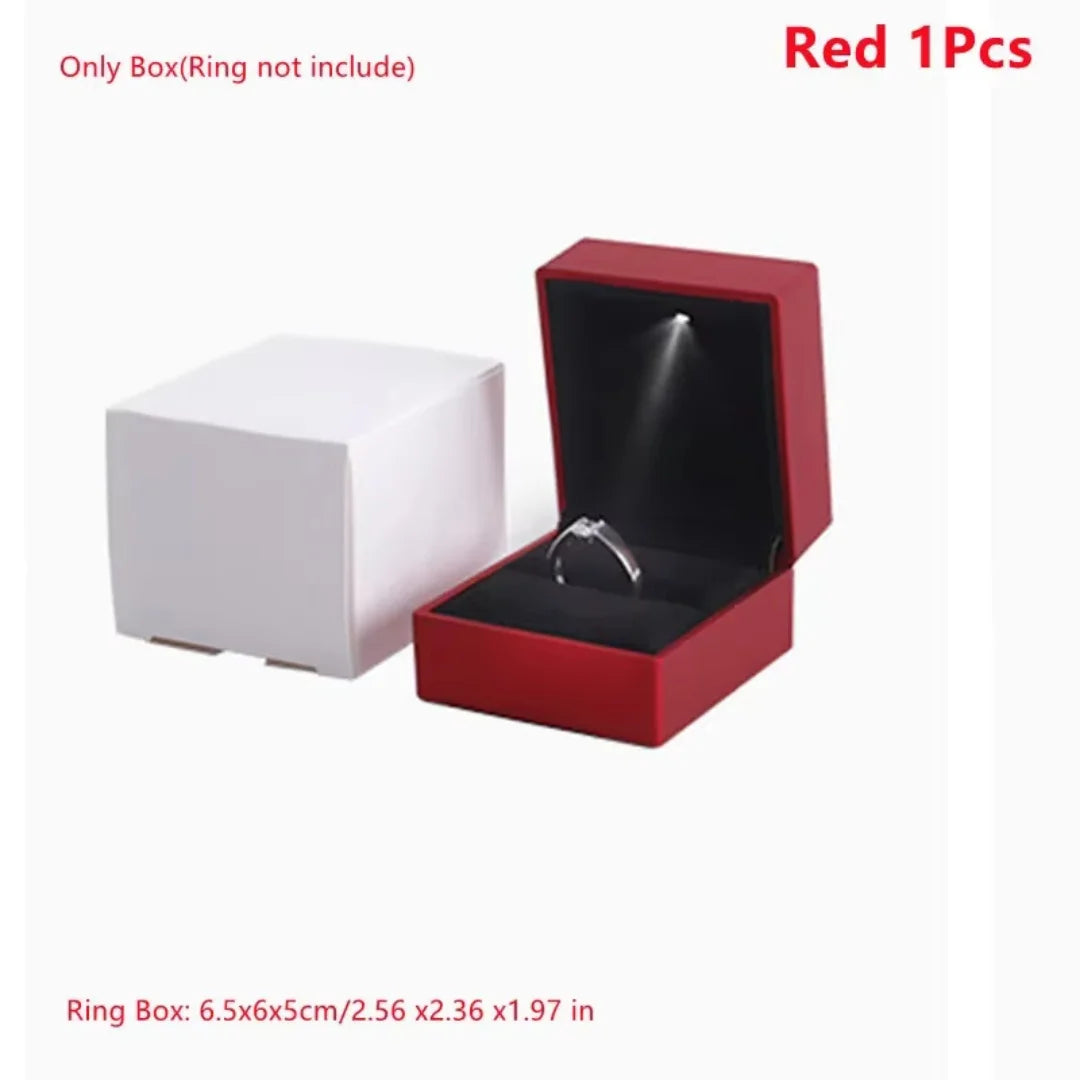 boîte bijoux moderne boîte pendentifs box mariage fiançailles rouge noire bleue violet plastique mat