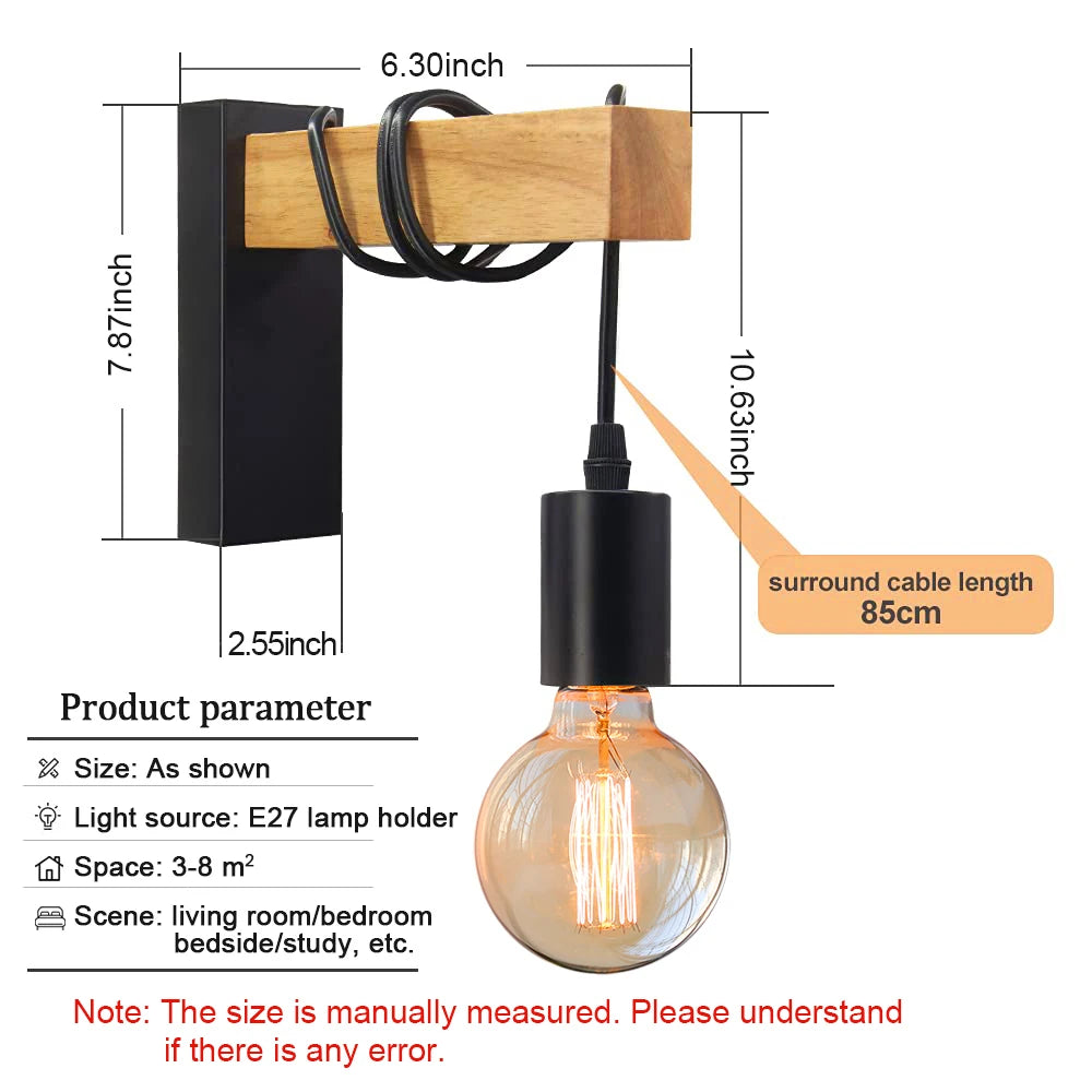 lampe murale industrielle moderne bois naturel noir verre opalin éclairage cuisine chambre coucher