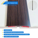 bande transition auto adhésive pvc texture bois moderne noir 5m facile porte entree