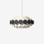 suspension lumineuse moderne blanc bleu vert orange circulaire géométrique opaque scandinave