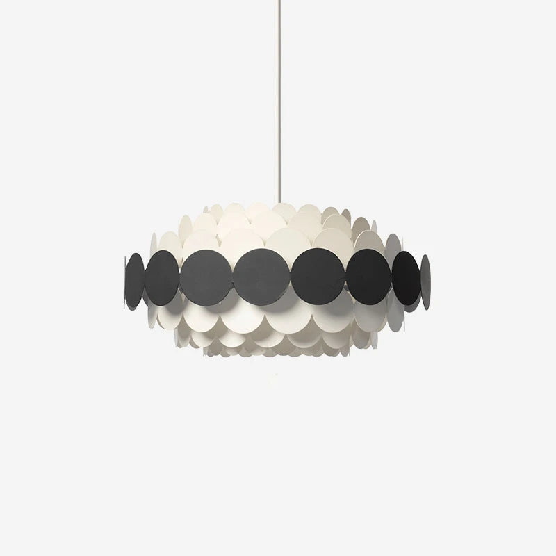suspension lumineuse moderne blanc bleu vert orange circulaire géométrique opaque scandinave