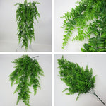 guirlande vigne artificielle feuilles vertes décoration extérieure pot osier naturelle retombante