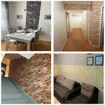 panneau mural adhésif effet brique blanche décoration murale moderne imperméable cuisine salon