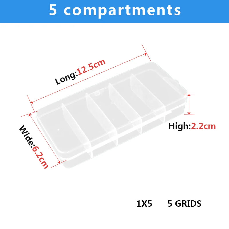 boîtes rangement transparentes poignées compartiments réglables quincaillerie bijoux articles divers boîtes bacs rangement pratique