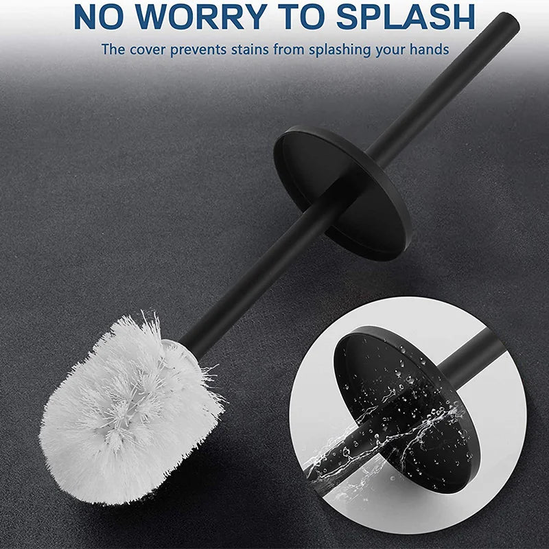 brosse wc inox fixe mur sol moderne chrome blanc or brushed gold