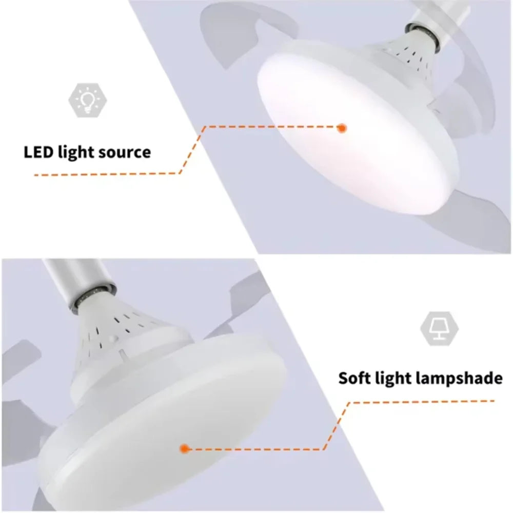 ventilateur lumière led télécommande blanc moderne silent 45cm 3vitesses rechargeable ul cem
