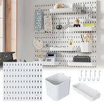 panneau rangement perforé blanc moderne clips étagères suspendues intérieur décoration utilitaire multifonctionnelle