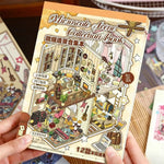 livre scènes miniatures illustrations vintage intérieurs autocollants cartes référence adultes