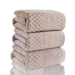 serviette bain coton absorbant séchage rapide plaid carrés beige clair classique lavable machine toile
