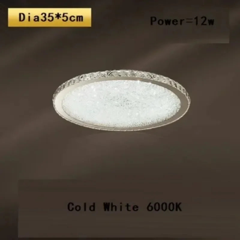 plafonnier led moderne cristaux brillants blanc doré élégant télécommande grande taille verre