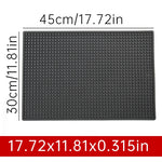 tapis bar noir perforé moderne antidérapant résistant chaleur drainage barista cocktail 45x30cm
