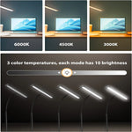 lampe led moderne noir blanc réglable 70cm 160leds 6000k 4500k 3000k