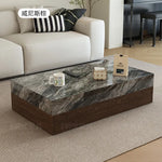 table basse moderne marbre noire minimaliste maison tasse télécommande deco 7080cm 120150cm 40cm