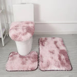ensemble tapis salle bain pièces beige clair peluche douce antidérapant moderne absorbant