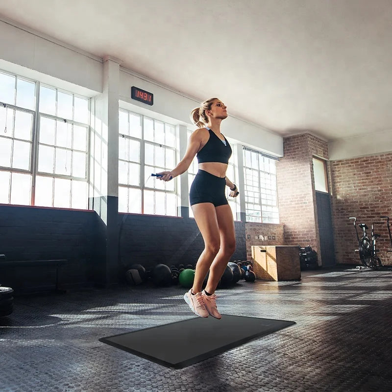 tapis yoga noir moderne confortable texture lisse fitness sport